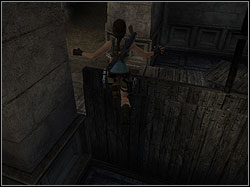 Find wooden fence behind the cage and jump above it - Coliseum 1 | Walkthrough - Greece - Tomb Raider: Anniversary Game Guide & Walkthrough