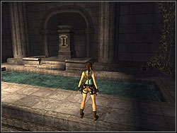 After that go to right (from the entree), jump to the pedestal, leap to the stone and then jump to the fountain - Palace Midas 1 | Walkthrough - Greece - Tomb Raider: Anniversary Game Guide & Walkthrough