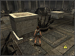 Move down on the ground floor and go through the open gate - Palace Midas 1 | Walkthrough - Greece - Tomb Raider: Anniversary Game Guide & Walkthrough