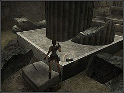 After that the column will partially break down - Palace Midas 1 | Walkthrough - Greece - Tomb Raider: Anniversary Game Guide & Walkthrough