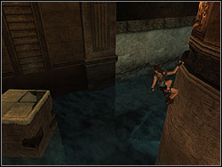 Jump to the small column, run through it and jump to the next column - Palace Midas 2 | Walkthrough - Greece - Tomb Raider: Anniversary Game Guide & Walkthrough
