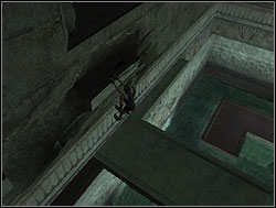 Jump to the landing stage on the right and climb on it quickly - Temple of Khamoon 2 | Walkthrough - Egypt - Tomb Raider: Anniversary Game Guide & Walkthrough