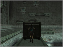 The block falls down on the platform and lock it - Temple of Khamoon 3 | Walkthrough - Egypt - Tomb Raider: Anniversary Game Guide & Walkthrough