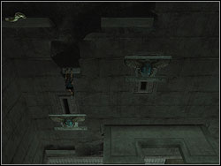 Quickly jump to the scarab on the left and leap to the ledge - Temple of Khamoon 3 | Walkthrough - Egypt - Tomb Raider: Anniversary Game Guide & Walkthrough