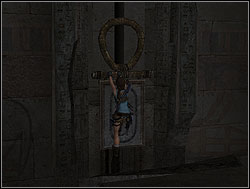 You will come to the room, where is a gear with gold ear on the right side - Obelisk of Khamoon 1 | Walkthrough - Egypt - Tomb Raider: Anniversary Game Guide & Walkthrough