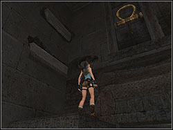 In the enormous chamber turn left and go to the wall - Obelisk of Khamoon 3 | Walkthrough - Egypt - Tomb Raider: Anniversary Game Guide & Walkthrough