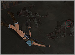 Move down the stone block under the gear - Obelisk of Khamoon 3 | Walkthrough - Egypt - Tomb Raider: Anniversary Game Guide & Walkthrough