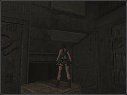 Go to the corridor behind you and back to the big room - Obelisk of Khamoon 4 | Walkthrough - Egypt - Tomb Raider: Anniversary Game Guide & Walkthrough