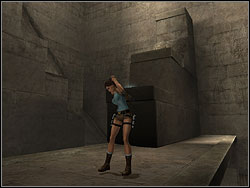 Go to the left and climb on the two stone blocks - Obelisk of Khamoon 4 | Walkthrough - Egypt - Tomb Raider: Anniversary Game Guide & Walkthrough