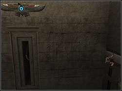 Jump to the two ledges above, from the upper ledge leap to grab the bend - Obelisk of Khamoon 4 | Walkthrough - Egypt - Tomb Raider: Anniversary Game Guide & Walkthrough