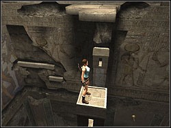 Turn the column round, jump to the next column - Obelisk of Khamoon 2 | Walkthrough - Egypt - Tomb Raider: Anniversary Game Guide & Walkthrough