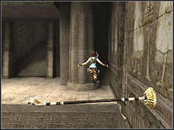 Jump to the bar on the left, then on the floor - Obelisk of Khamoon 2 | Walkthrough - Egypt - Tomb Raider: Anniversary Game Guide & Walkthrough