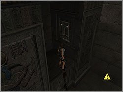 Switch the lever - the bars will move up and the chute will turn into the two stone blocks, which are creating a stairs - Obelisk of Khamoon 2 | Walkthrough - Egypt - Tomb Raider: Anniversary Game Guide & Walkthrough