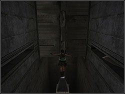 Jump to the top of the first pillar in the moment when the shields are hiding jump on the second pillar - Obelisk of Khamoon 2 | Walkthrough - Egypt - Tomb Raider: Anniversary Game Guide & Walkthrough