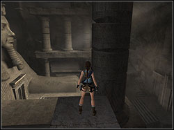 Turn right, jump to the two ledges in the wall - Sanctuary of the Scion 1 | Walkthrough - Egypt - Tomb Raider: Anniversary Game Guide & Walkthrough