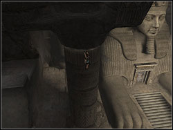 Jump to the column to grab the edge of the rift - Sanctuary of the Scion 1 | Walkthrough - Egypt - Tomb Raider: Anniversary Game Guide & Walkthrough