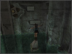Jump into the water, swim to the shelf with the open bar and go out the water - Sanctuary of the Scion 2 | Walkthrough - Egypt - Tomb Raider: Anniversary Game Guide & Walkthrough