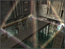 Step up the ladder, jump to the two ledges on the right and leap to the floor - Sanctuary of the Scion 2 | Walkthrough - Egypt - Tomb Raider: Anniversary Game Guide & Walkthrough