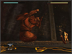 The giant is rather slack, but it has long arms - Final conflict 1 | Walkthrough - Lost Islands - Tomb Raider: Anniversary Game Guide & Walkthrough