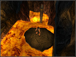 Go through the open gate and close to the lava - Final conflict 1 | Walkthrough - Lost Islands - Tomb Raider: Anniversary Game Guide & Walkthrough