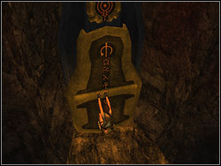 Find the stone relief on the right side of the vent and jump to grab the edge of the relief - Final conflict 2 | Walkthrough - Lost Islands - Tomb Raider: Anniversary Game Guide & Walkthrough