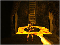 Turn left, jump to the movable platform and then on the ladder - Final conflict 2 | Walkthrough - Lost Islands - Tomb Raider: Anniversary Game Guide & Walkthrough