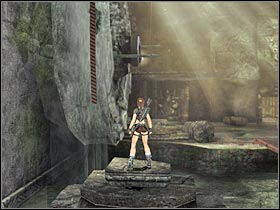 You can start swinging on the metal pole - Ghana - part I | Ghana - Pursuing J. Rutland - Ghana - Pursuing James Rutland - Tomb Raider: Legend Game Guide & Walkthrough