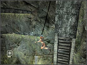 You should be able to reach a new ladder within a just a few seconds (#1) - Ghana - part II | Ghana - Pursuing J. Rutland - Ghana - Pursuing James Rutland - Tomb Raider: Legend Game Guide & Walkthrough