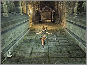 Keep running towards the next corridor - Ghana - part III | Ghana - Pursuing J. Rutland - Ghana - Pursuing James Rutland - Tomb Raider: Legend Game Guide & Walkthrough