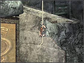 Turn left (you should be still hanging on a rope - Ghana - part IV | Ghana - Pursuing J. Rutland - Ghana - Pursuing James Rutland - Tomb Raider: Legend Game Guide & Walkthrough