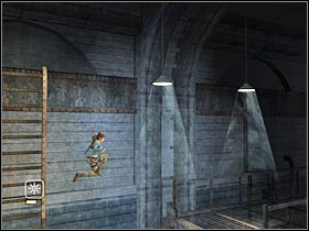 Before you decide to use a nearby rope, enter the Accurate Aim mode - Kazakhstan - part IV | Kazakhstan - Proj. Carbonek - Kazakhstan - Project Carbonek - Tomb Raider: Legend Game Guide & Walkthrough