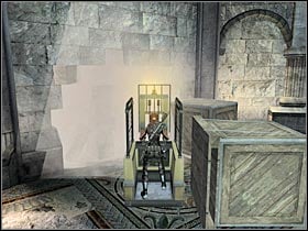 Stay inside the fork lift truck - England - part II | England - King Arthurs Tomb - England - King Arthurs Tomb - Tomb Raider: Legend Game Guide & Walkthrough