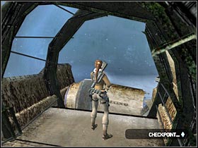 Once the wreck is secured, enter the main cockpit - Nepal - part II | Nepal - The Ghalali Key - Nepal - The Ghalali Key - Tomb Raider: Legend Game Guide & Walkthrough