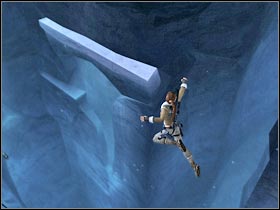 I have to warn you that this ledge is VERY unstable - Nepal - part II | Nepal - The Ghalali Key - Nepal - The Ghalali Key - Tomb Raider: Legend Game Guide & Walkthrough