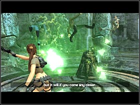 Once youve regained a full control over Laras movements, start killing all of the nearby soldiers (#1, #2) - Bolivia - the final mission | Bolivia - The Looking Glass - Bolivia - The Looking Glass - Tomb Raider: Legend Game Guide & Walkthrough