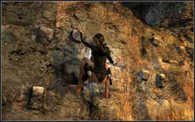 Use protruding stones to pass the first hole - [Mediterranean Sea] - Niflheim - part 2 - Mediterranean Sea - Tomb Raider: Underworld - Game Guide and Walkthrough