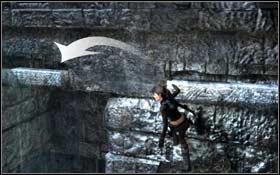 From this place jump in the direction of the wall with stones and begin moving up and (after a while) left - [Southern Mexico] - Xibalba - part 2 - Southern Mexico - Tomb Raider: Underworld - Game Guide and Walkthrough