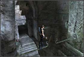 From the thin column, jump on the larger one and use the ledge to walk around it - [Southern Mexico] - The Midgard Serpent - part 2 - Southern Mexico - Tomb Raider: Underworld - Game Guide and Walkthrough
