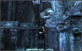 From the stone which lies under it jump on the column which you moved few minutes earlier when were on the platform - [Southern Mexico] - Land of the Dead - part 2 - Southern Mexico - Tomb Raider: Underworld - Game Guide and Walkthrough