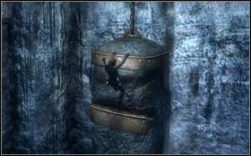 The stone ledge will lead you to the room with two stone blocks which are moving up and down - [Jan Mayen Island] - Valhalla - part 1 - Jan Mayen Island - Tomb Raider: Underworld - Game Guide and Walkthrough