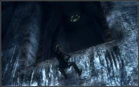 Jump on the hammer and use it to get to the opposite side of the room - [Jan Mayen Island] - Valhalla - part 2 - Jan Mayen Island - Tomb Raider: Underworld - Game Guide and Walkthrough