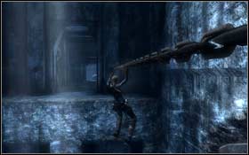 In the room you will find two weights which are moving up and down - [Jan Mayen Island] - Valhalla - part 2 - Jan Mayen Island - Tomb Raider: Underworld - Game Guide and Walkthrough