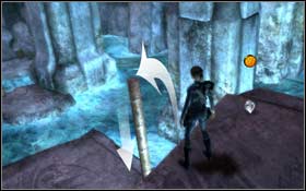 Climb on its top and jump on the middle platform - [Arctic Sea] - Helheim - Arctic Sea - Tomb Raider: Underworld - Game Guide and Walkthrough