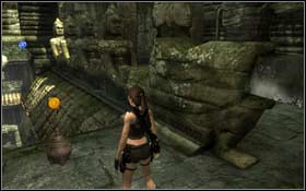 [37] After drawing out the bar from the machine, which is located on the right side of the Shiva statue, return among the pillars and move under the stone beam in vicinity of the metal roundel - [Secrets] Coastal Thailand - Bhogavati - Coastal Thailand - Tomb Raider: Underworld - Game Guide and Walkthrough