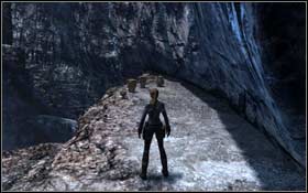 [120] On the rocky shelf, on right side, behind the gate, which can be opened with Thor's Gloves - [Secrets] Jan Mayen Island - Gate of the Dead - Jan Mayen Island - Tomb Raider: Underworld - Game Guide and Walkthrough