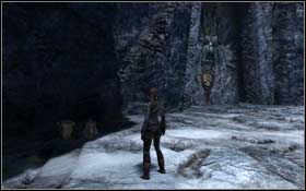 [122] On left from the huge gate with sculptured face - [Secrets] Jan Mayen Island - Gate of the Dead - Jan Mayen Island - Tomb Raider: Underworld - Game Guide and Walkthrough