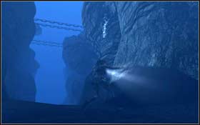 [152] In the ditch separating the fortress from the statues - [Secrets] Arctic Sea - Helheim - part 1 - Arctic Sea - Tomb Raider: Underworld - Game Guide and Walkthrough