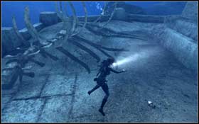 [154] On the left side of the fortress, on its lower level, near the big skeleton - [Secrets] Arctic Sea - Helheim - part 1 - Arctic Sea - Tomb Raider: Underworld - Game Guide and Walkthrough