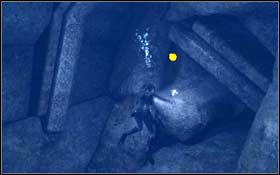 [157] Swim inside the flooded corridor on the left side of the fortress - [Secrets] Arctic Sea - Helheim - part 1 - Arctic Sea - Tomb Raider: Underworld - Game Guide and Walkthrough