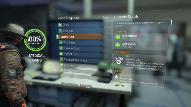 A fully upgraded Medical Wing. - Medical Wing | Base of Operations - Base of Operations - Tom Clancys The Division Game Guide